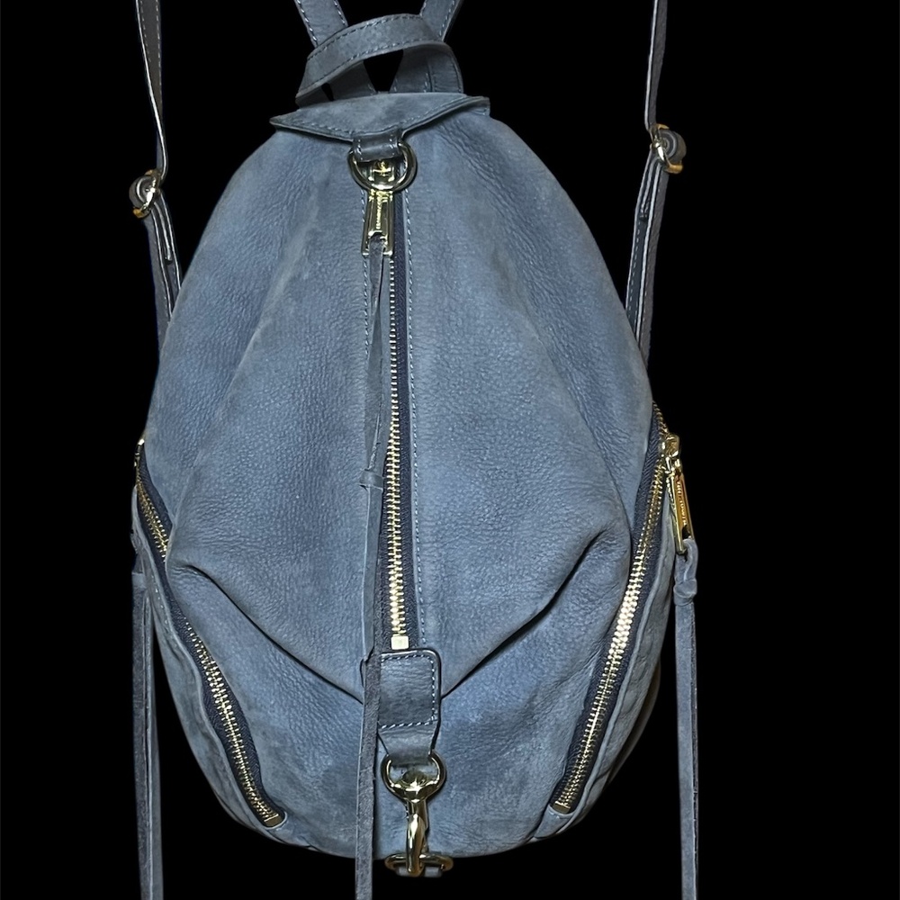 Rebecca Minkoff Julian Backpack – Dove Grey Suede + Gold Hardware *Rare & Mint*
